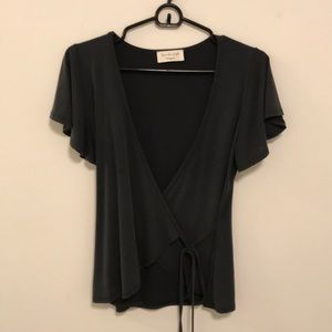 front tie blouse